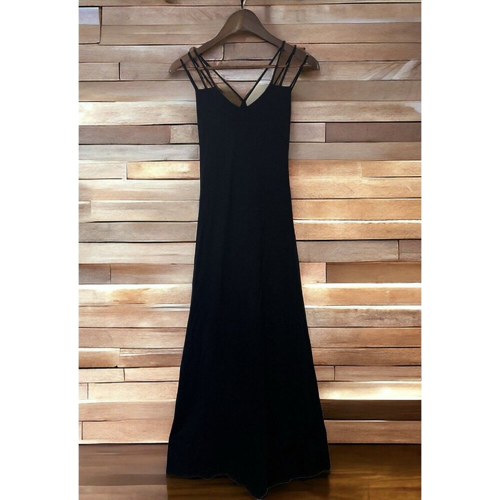 Vintage Bruno Duluc for Kush Black Sleeveless Formal Dress sz Small ($300)